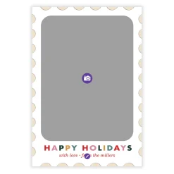 Postage Stamp Flat Holiday Photo Card