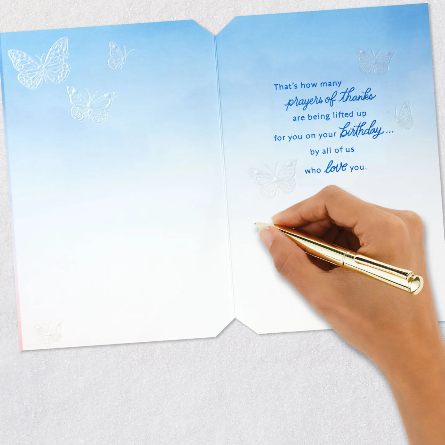 Prayers of Thanks and Love Birthday Card