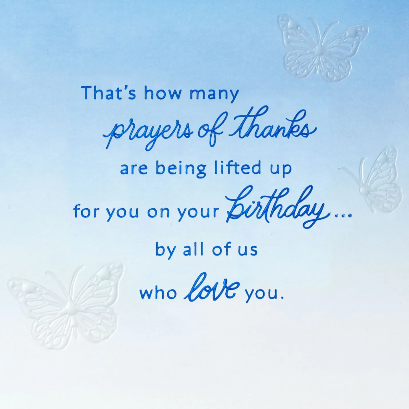Prayers of Thanks and Love Birthday Card