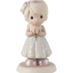 Precious Moments Blessings On Your First Communion Blonde Girl Figurine, 5.3"