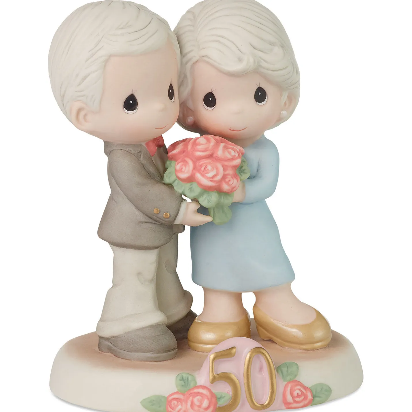 Precious Moments Fifty Golden Years Together Figurine, 5.1"