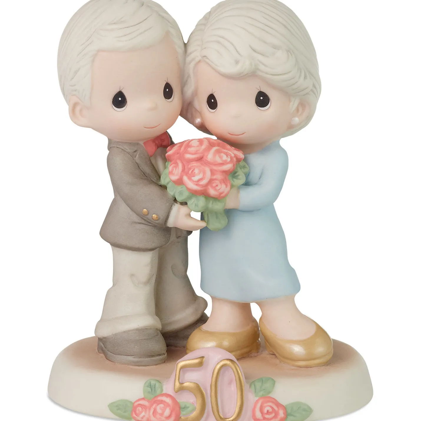Precious Moments Fifty Golden Years Together Figurine, 5.1"