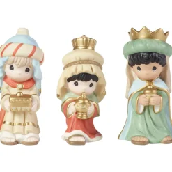 Precious Moments Following Yonder Star Three Kings Figurines, 3-Piece Set