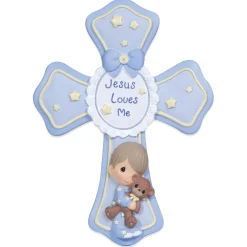 Precious Moments Jesus Loves Me Cross for Boy