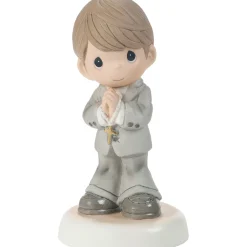 Precious Moments My First Communion Brunette Boy Figurine, 5.1"