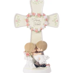 Precious Moments To Have and To Hold Wedding Cross Figurine, 6.75"