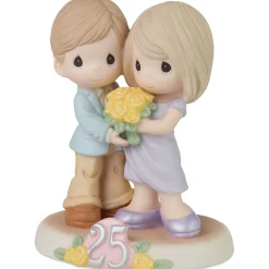 Precious Moments Twenty-Five Happy Years Together Figurine, 5.1"