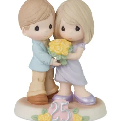 Precious Moments Twenty-Five Happy Years Together Figurine, 5.1"