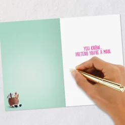 Pretend You're a Man Funny Birthday Card for Her