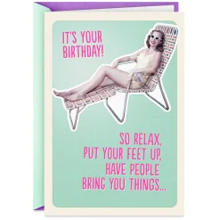 Pretend You're a Man Funny Birthday Card for Her