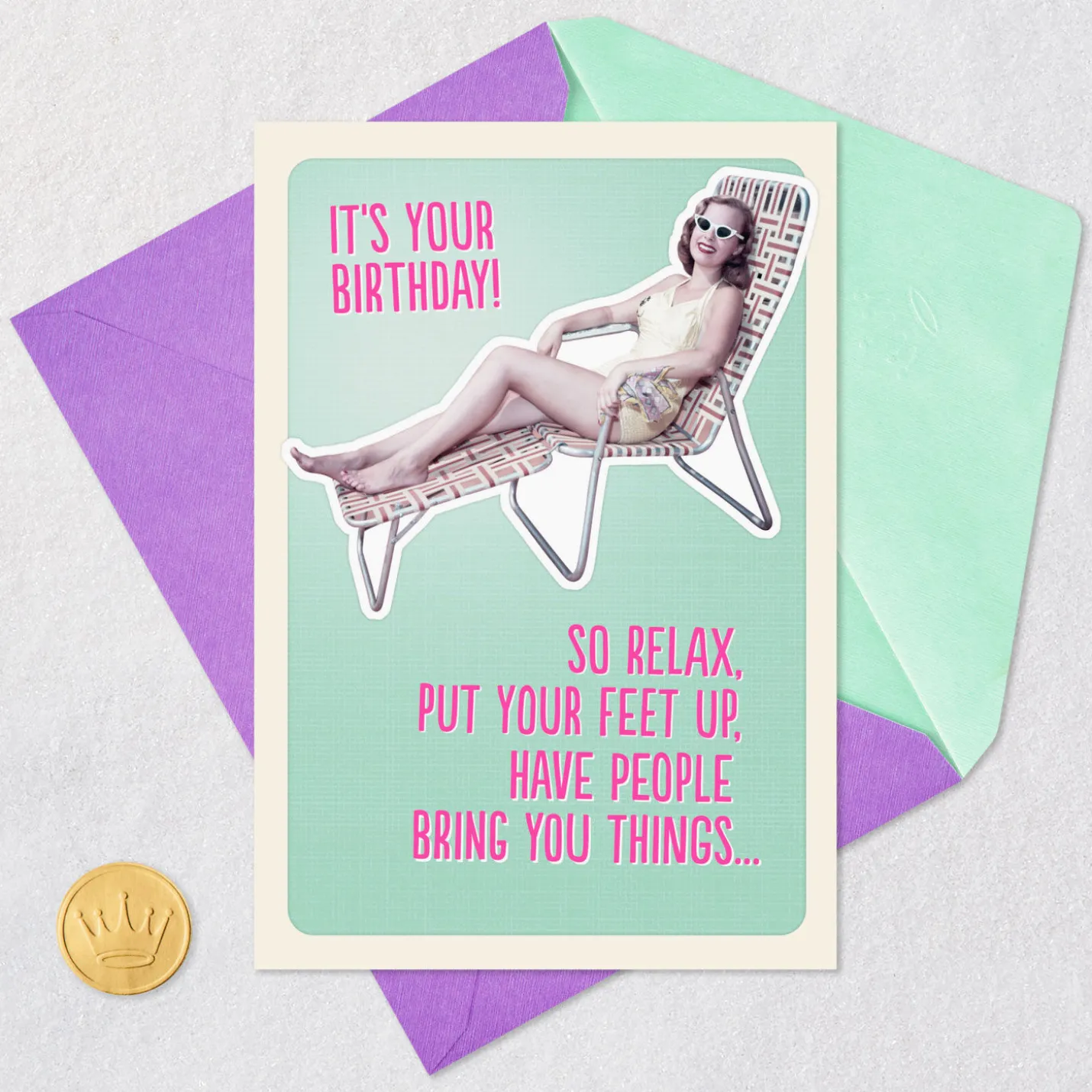 Pretend You're a Man Funny Birthday Card for Her