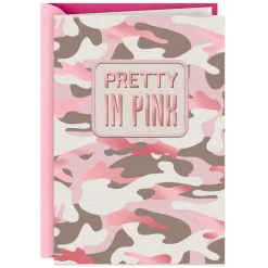 Pretty in Pink Camo Birthday Card for Her