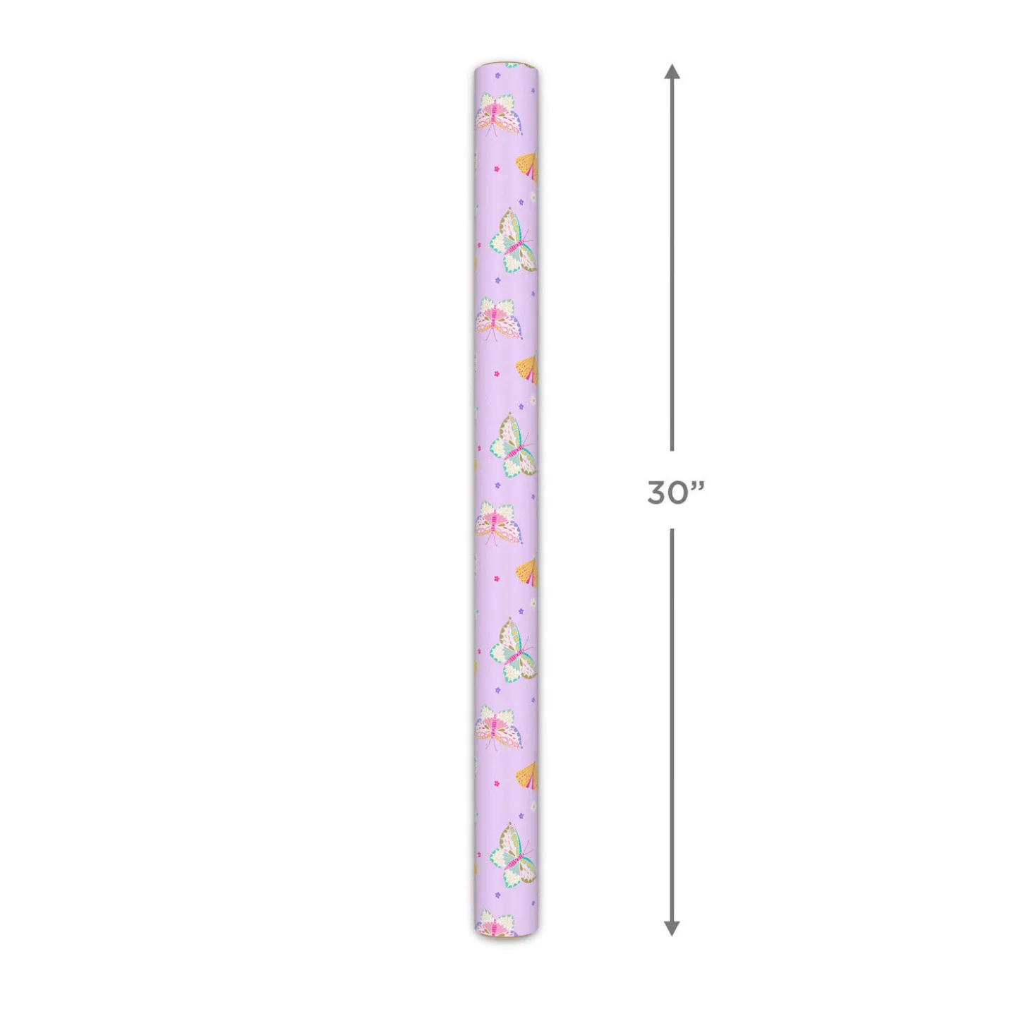 Pretty Butterflies on Lilac Wrapping Paper Roll, 20 sq. ft.