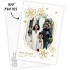 Pretty Gold Snowflakes Flat Holiday Photo Card