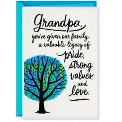 Pride, Values and Love Birthday Card for Grandpa