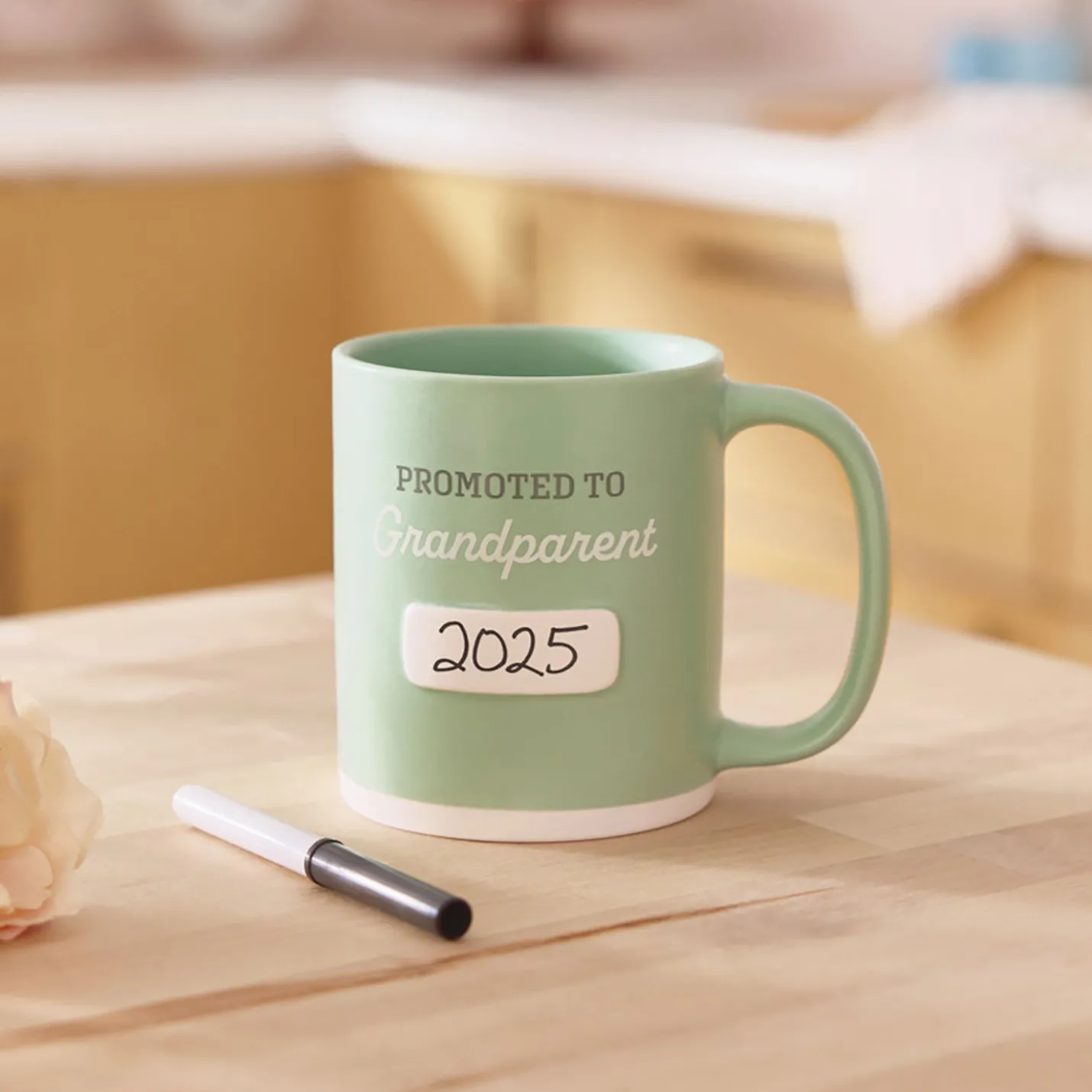 Promoted to Grandparent Personalizable Mug With Marker, 13.5 oz.