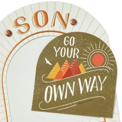 Proud of How You Find Your Own Path Birthday Card for Son With Decal
