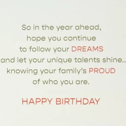 Proud of How You Find Your Own Path Birthday Card for Son With Decal