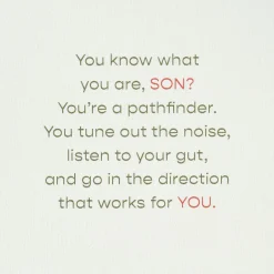 Proud of How You Find Your Own Path Birthday Card for Son With Decal