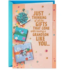 Proud of the Man You Are Birthday Card for Grandson