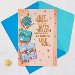 Proud of the Man You Are Birthday Card for Grandson