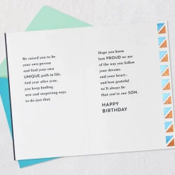 Proud of You Birthday Card for Son From Both