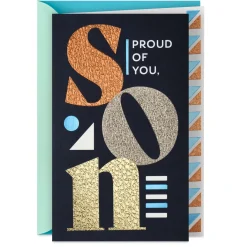 Proud of You Birthday Card for Son From Both