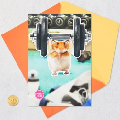 Pump Up the Fun Funny Musical Birthday Card With Motion