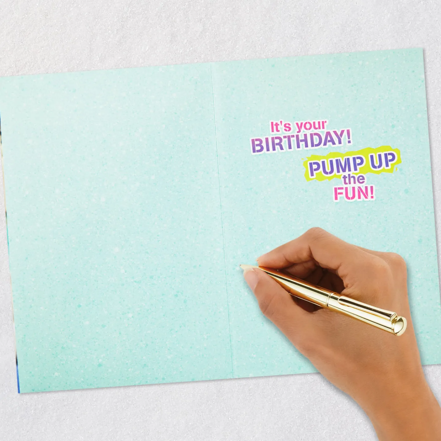 Pump Up the Fun Funny Musical Birthday Card With Motion