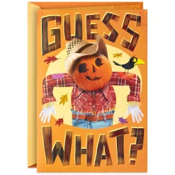 Pumpkin Butt Scarecrow Funny Musical Pop-Up Halloween Card