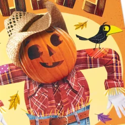 Pumpkin Butt Scarecrow Funny Musical Pop-Up Halloween Card
