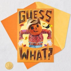 Pumpkin Butt Scarecrow Funny Musical Pop-Up Halloween Card