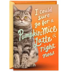 Pumpkin-Mice Latte Funny Halloween Card