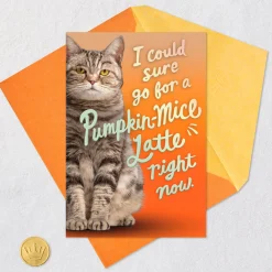 Pumpkin-Mice Latte Funny Halloween Card