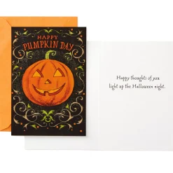 Pumpkins and Witches Assorted Halloween Cards, Pack of 8