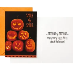 Pumpkins and Witches Assorted Halloween Cards, Pack of 8