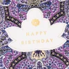 Purple Paisley Golden Moments Birthday Card