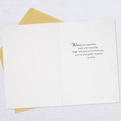 Purple Paisley Golden Moments Birthday Card