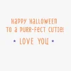 Purr-fect Cutie Cat Halloween Card for Great-Granddaughter