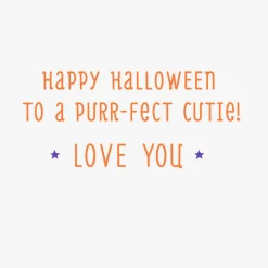 Purr-fect Cutie Cat Halloween Card for Great-Granddaughter
