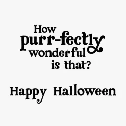 Purr-fectly Wonderful Black Cat Halloween Cards, Pack of 6