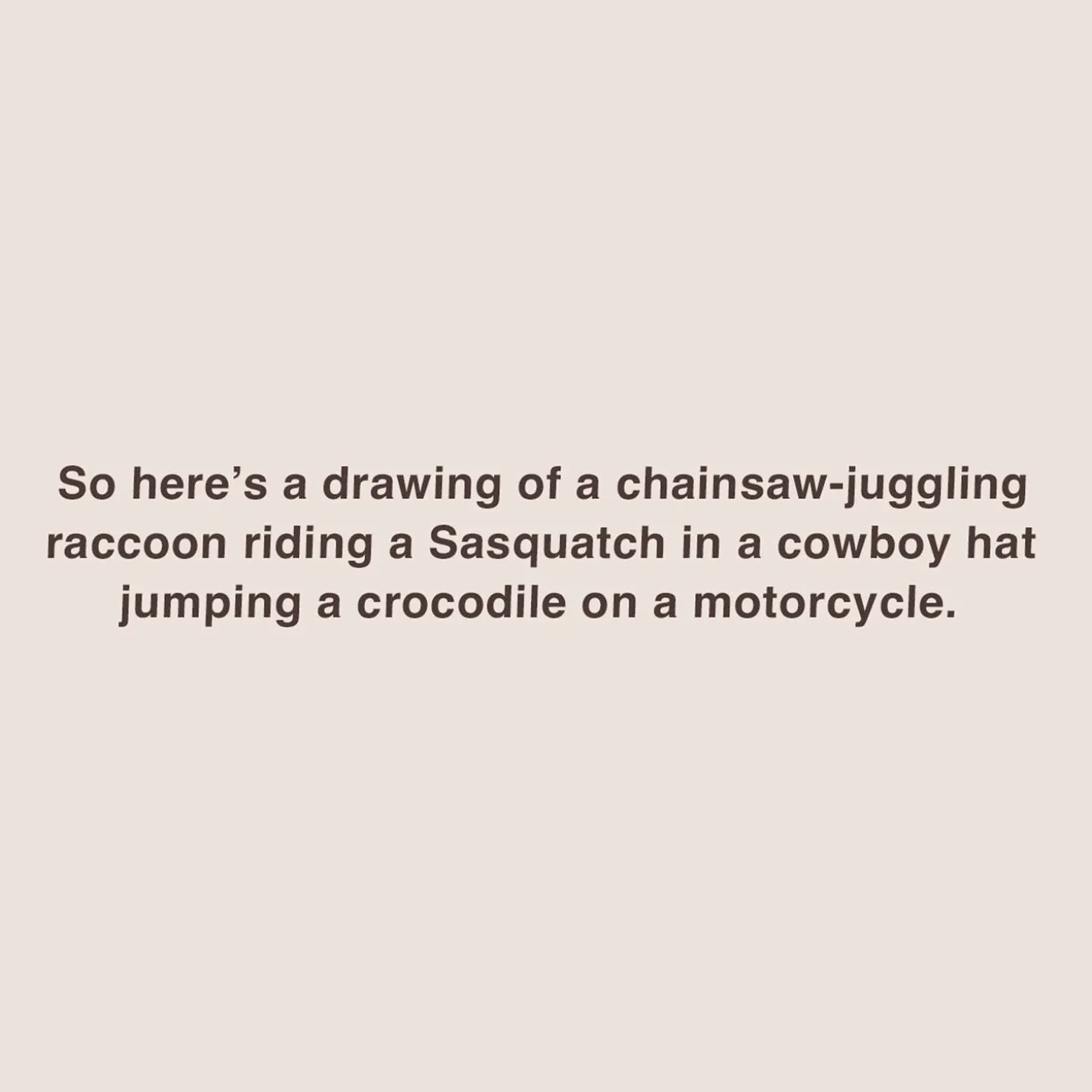 Raccoon, Sasquatch and Motorcycle Funny Birthday Card for Him