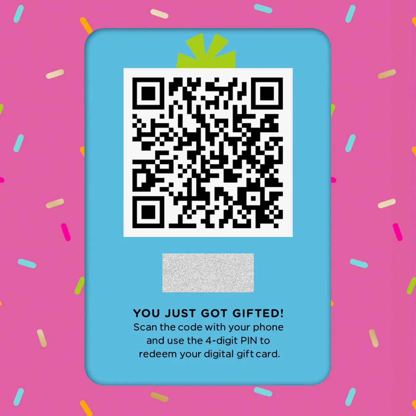 Rainbow Sprinkles Donut Gift Card Greeting Funny Birthday Card