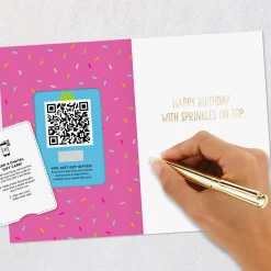 Rainbow Sprinkles Donut Gift Card Greeting Funny Birthday Card