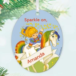 Rainbow Brite Metal Personalized Ornament, Custom Text