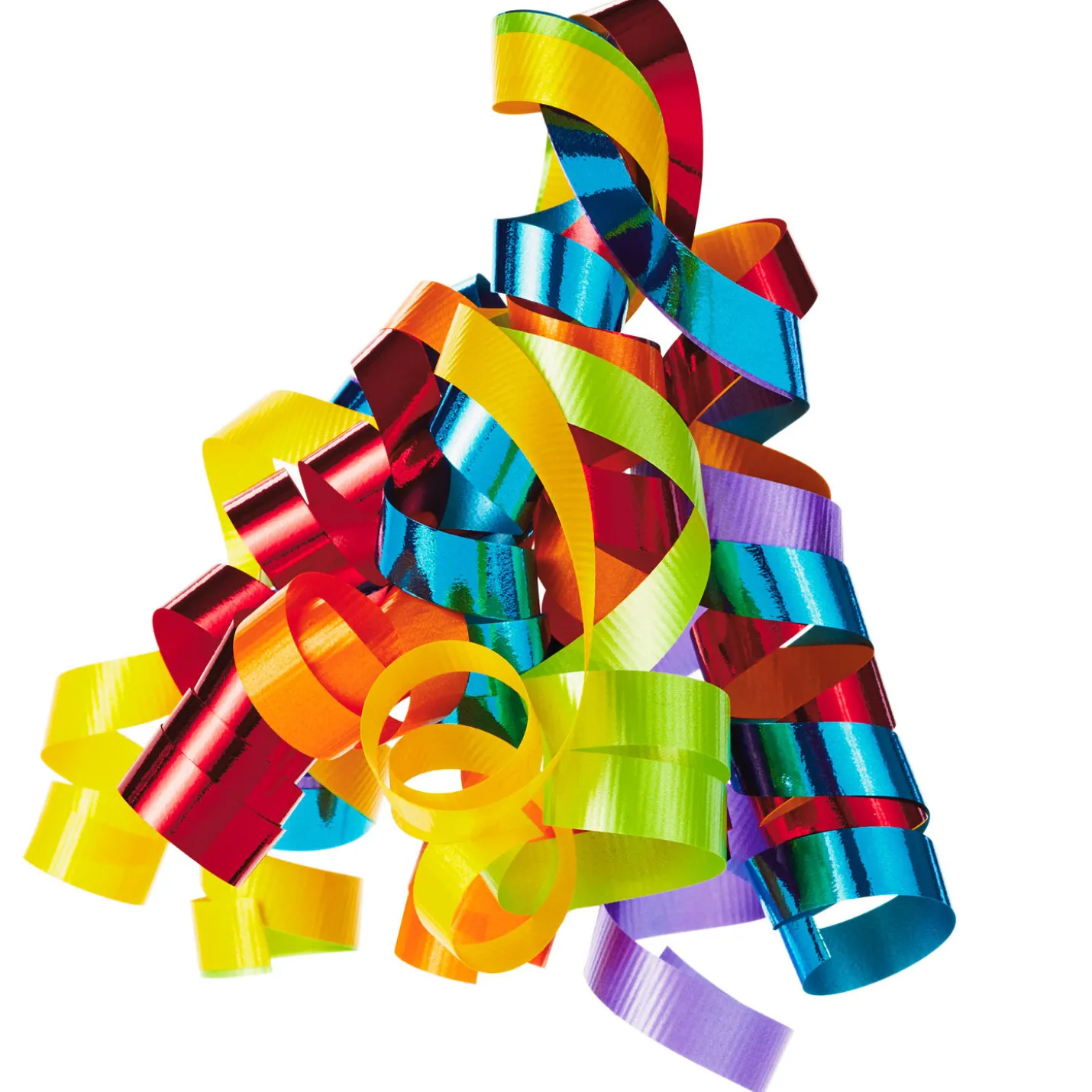 6 1/2" Rainbow Curly Ribbon Gift Bow