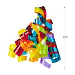 6 1/2" Rainbow Curly Ribbon Gift Bow