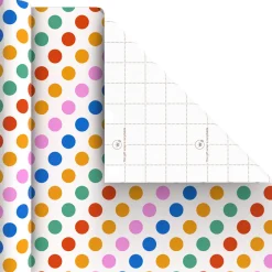 Rainbow Polka Dots Wrapping Paper Mini Roll, 38.8 sq. ft.