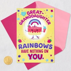 Rainbows Have Nothing on You Birthday Card for Great-Granddaughter