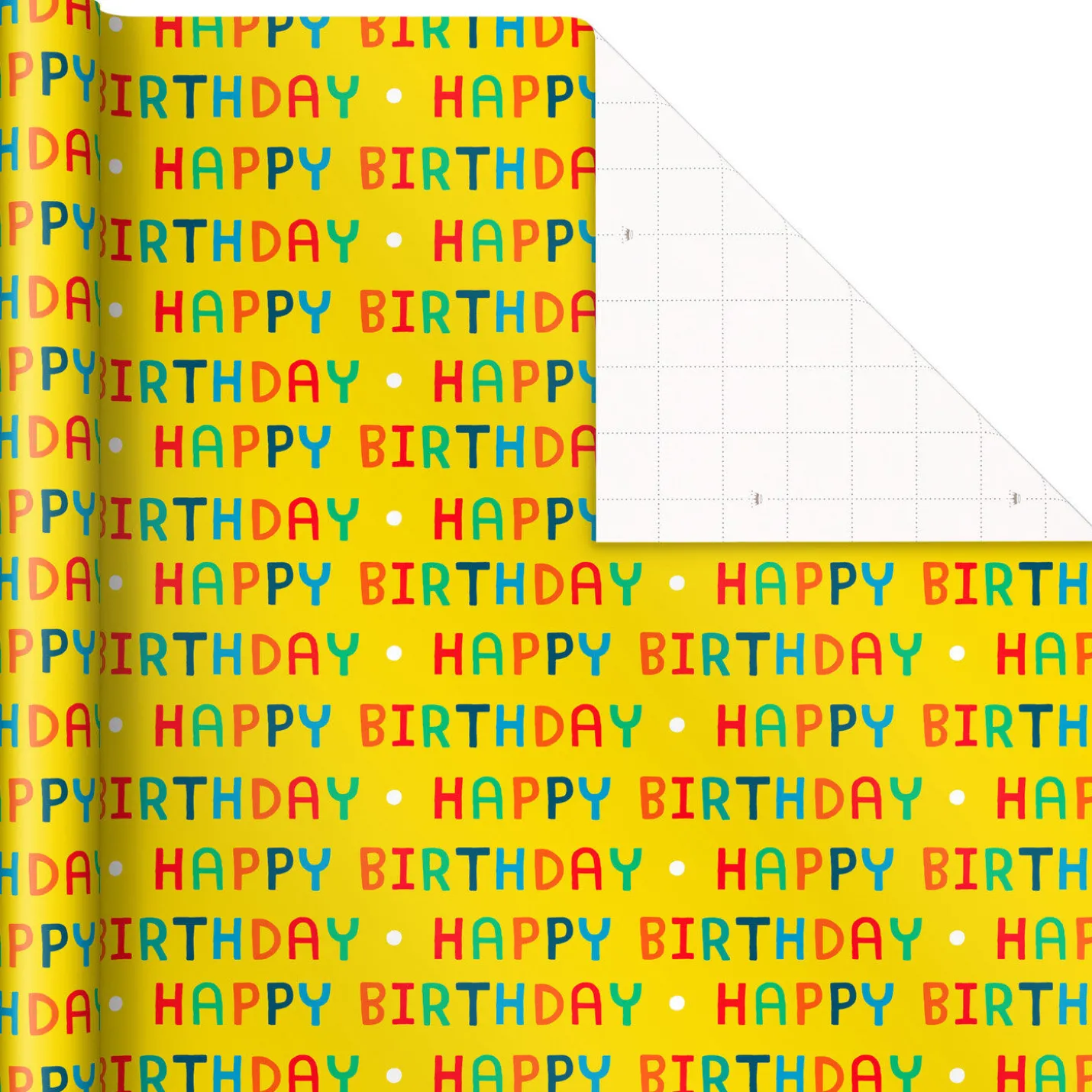 Rainbows, Dinos and Happy Wishes 3-Pack Wrapping Paper Roll Bundle, 75 sq. ft. total